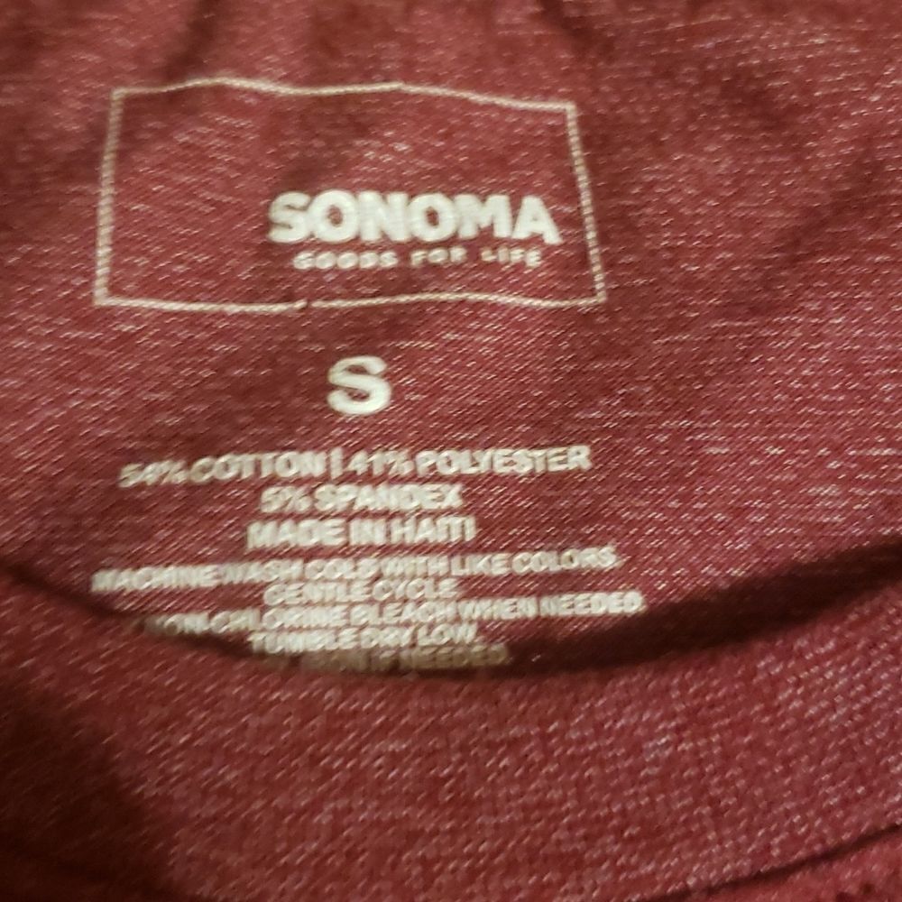 ❤ 3/$20 Sonoma Mens Small. Maroon - Picture 4 of 4